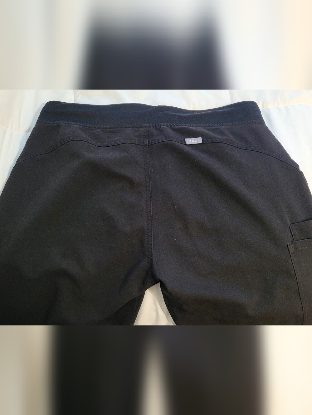 Black, Kade Cargo Scrub Pants, Medium Tall - Picture 12 of 13